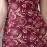 Wine Blossom Lace-Up Short Kurti